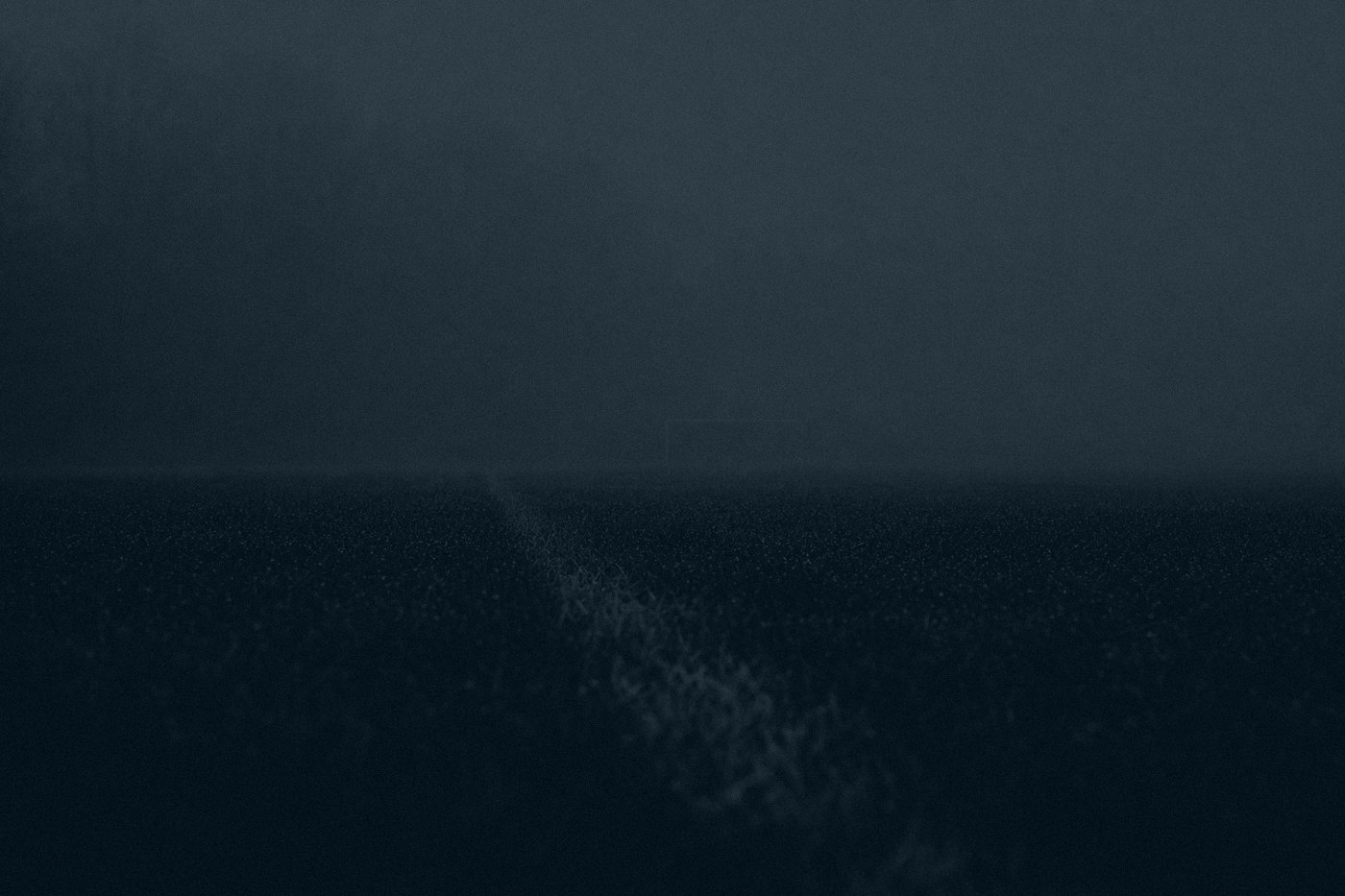 An empty field seen from the sideline